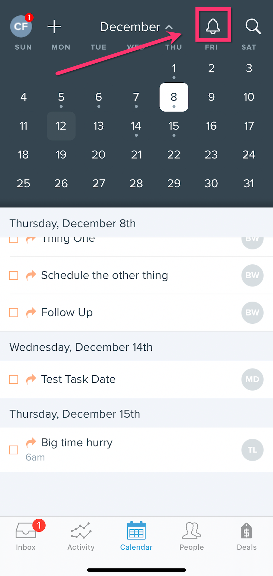 iPhone Notification Center Follow Up Boss Help Center
